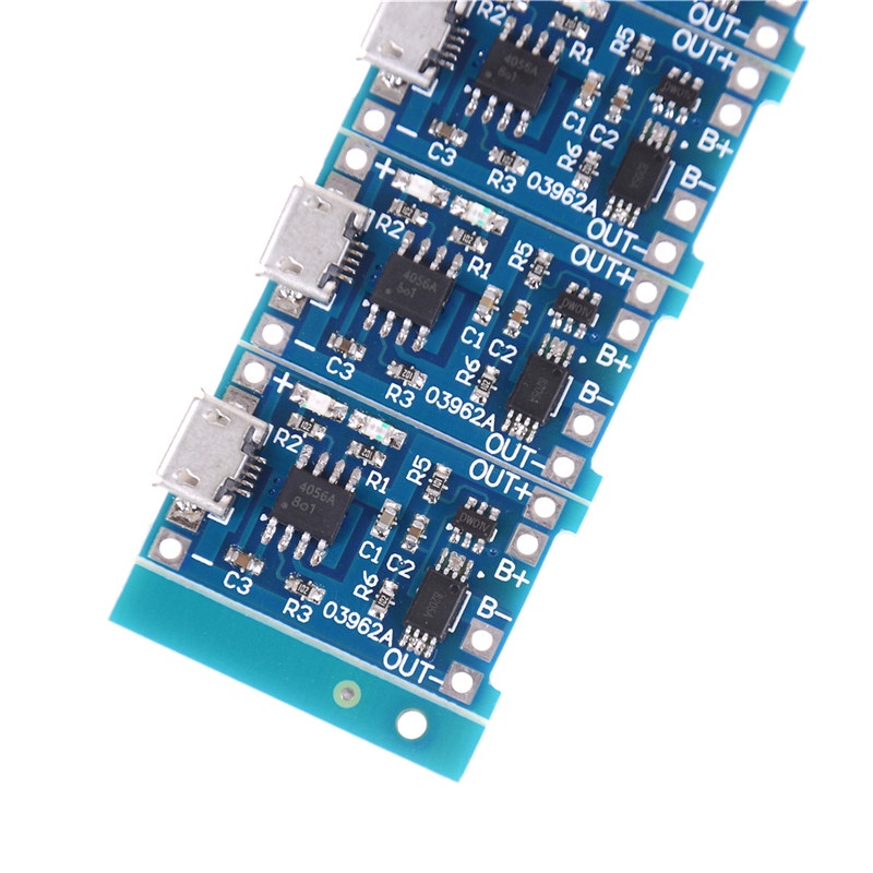 10pcs Papan Modul Charger Baterai Lithium 1A 18650 5V Micro USB 2 5 10