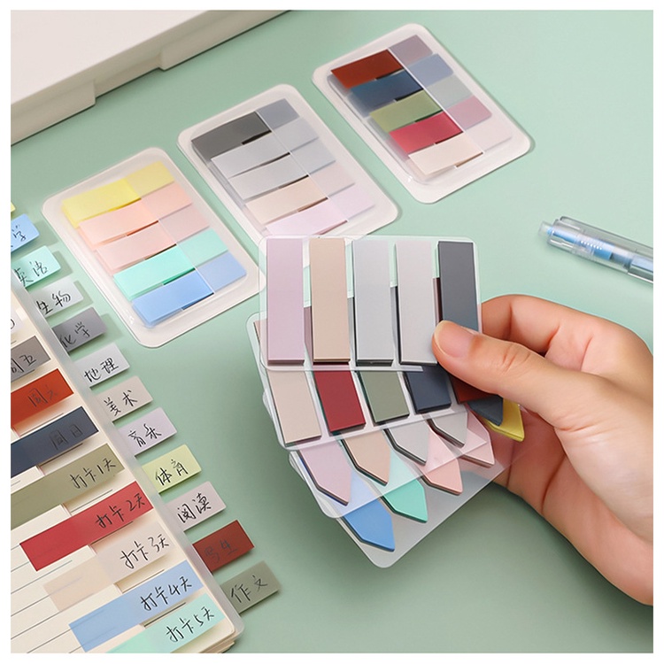 100lembar Index Bendera Titik Label Perlengkapan Alat Tulis Kantor Sekolah Memo Pad Novelty Candy Color Tab Strip Kunci Sticky Notes Bookmark Notepad Index Sticker