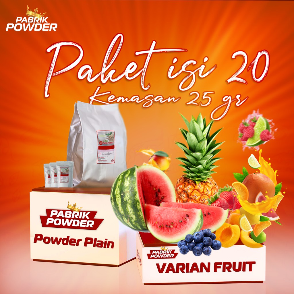 Powder Fruit 1 Pack isi 20 @kemasan 25gr Plain