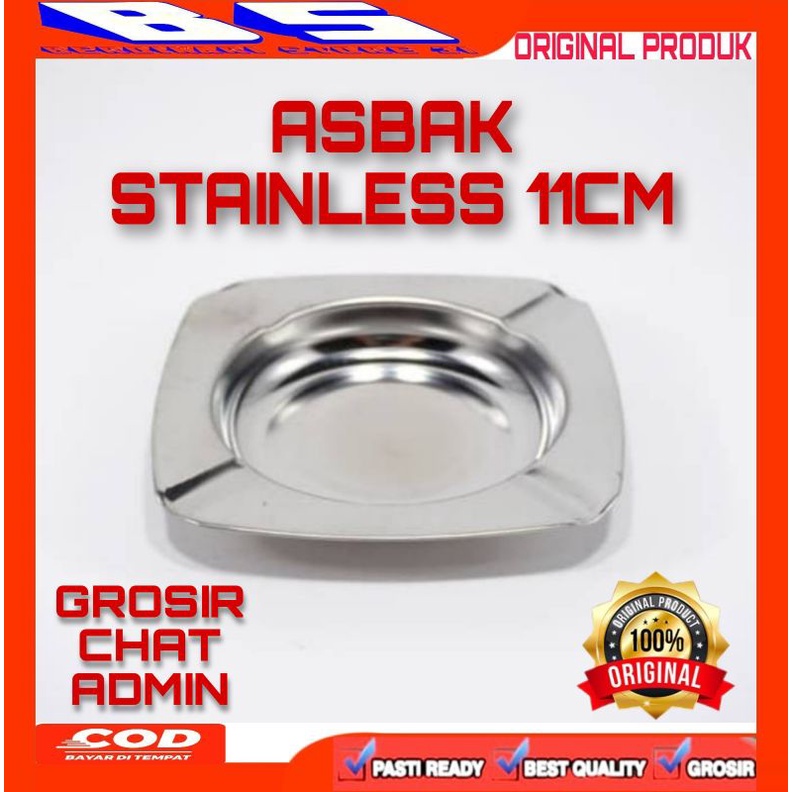 [BS] ASBAK 11 CM STAINLESS BS ANTI KABST BULAT MUBSH BS BSAN BESI