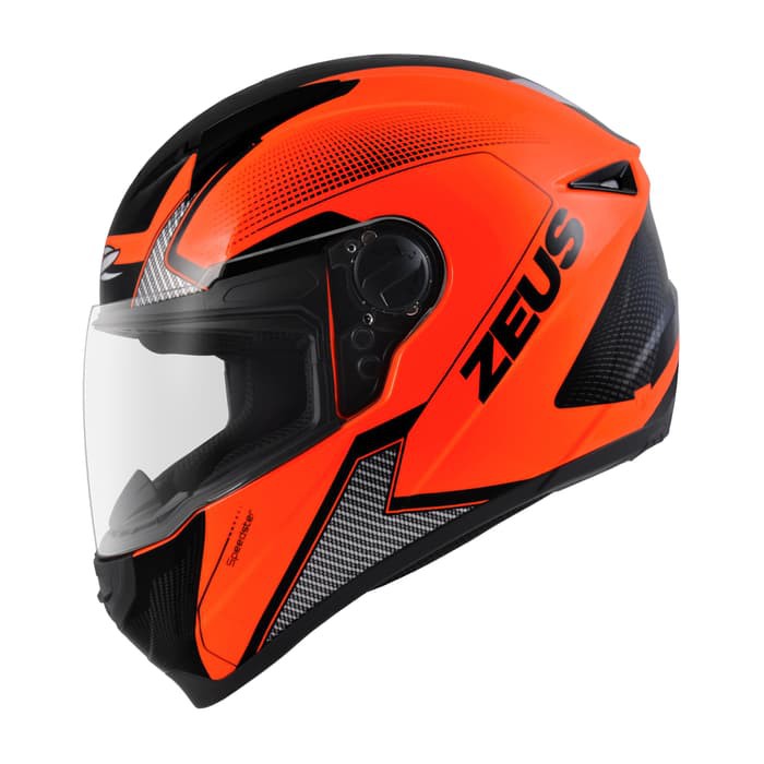Helm Zeus Z811 AL6 Neon Orange/Black - Full Face FREE Dark Visor