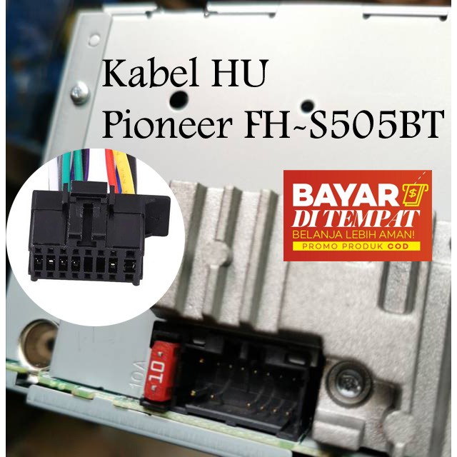 Kabel Soket Tape Kabel Head Unit Pioneer FH-S505BT 2 DIN Original Honda All New Brio Satya 2019-2020