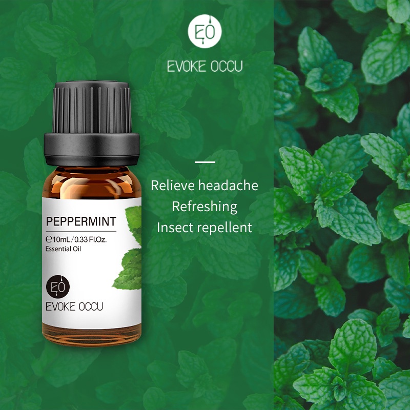 Evoke Occu - Peppermint 10ml Essential Oil Minyak Aroma Terapi Diffuser Humidifier Natural Relax Fresh Candle Soap Bath Aromatherapy