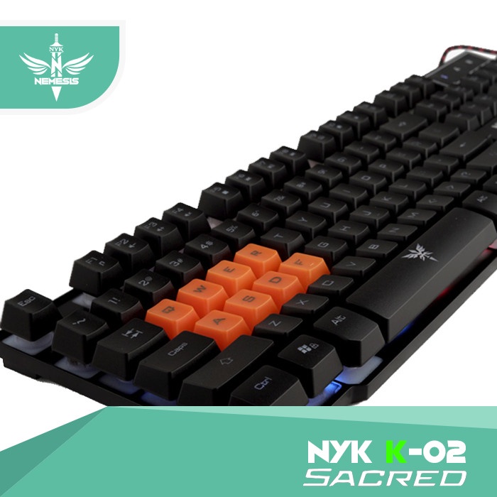 Keyboard Gaming NYK K-02 K02 K 02 rainbow led