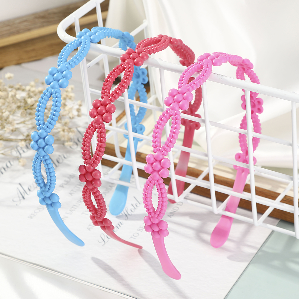 Korean Flower Plastic Headband for Women Simple Wild Hairband Girls Hair Accessories