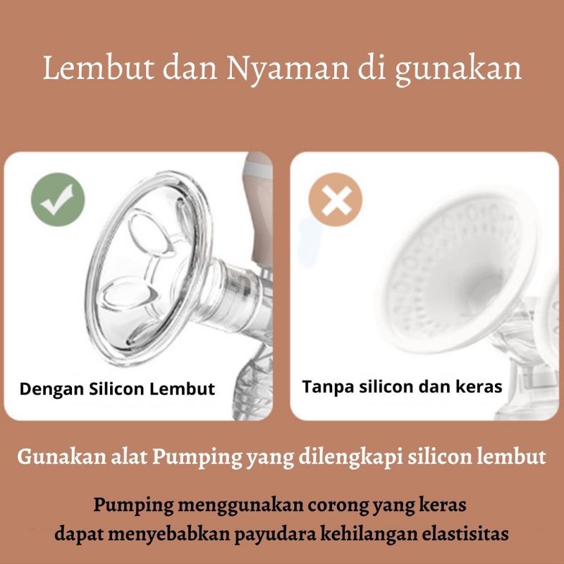POMPA ASI Wearable Elektrik Wearable Breast Pump Rechargeable Handsfree Portable