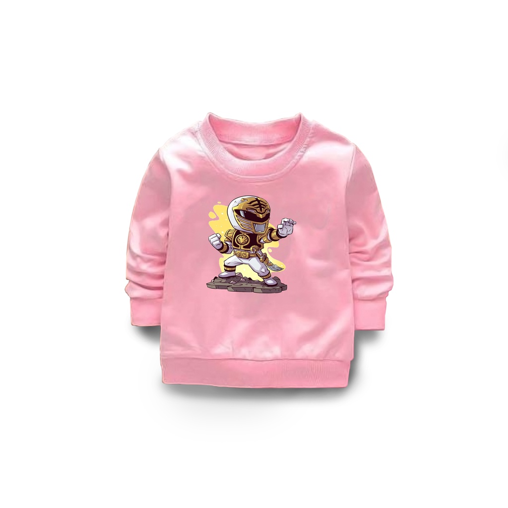 sweater anak laki-laki usia 2 3 4 5 6 7 8 9 10 tahun / jaket switer crewneck basic anak cowok cewek perempuan karakter hero power ranger terbaru lucu termurah best seller bisa cod