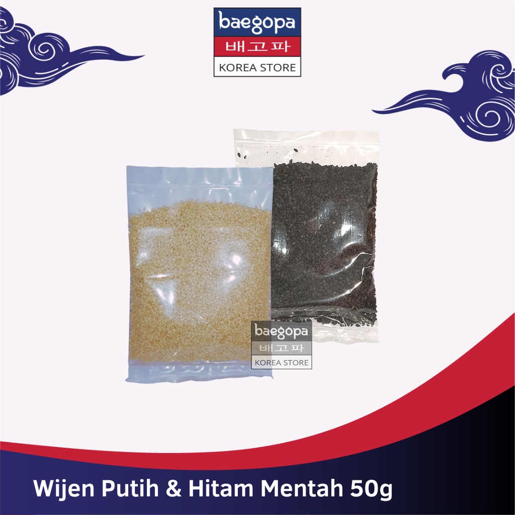 

GOMA SHIRO Biji Wijen Putih & Hitam Mentah 50 g │ White Sesame Seed..