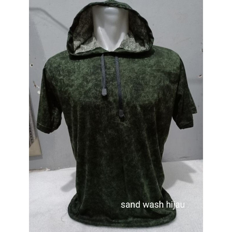 kaos hoodie sand wash size S-5XL