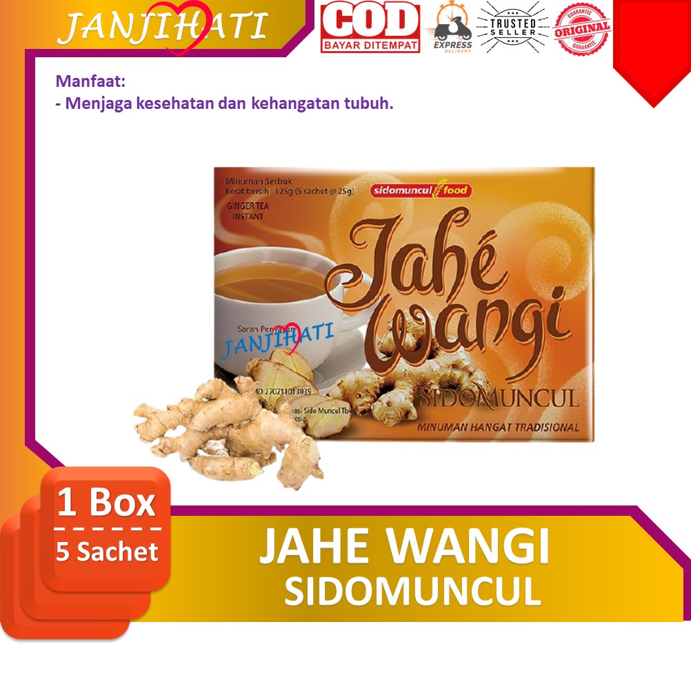 

Jahe Wangi Sidomuncul ( 1 Pak isi 5 Sachet)