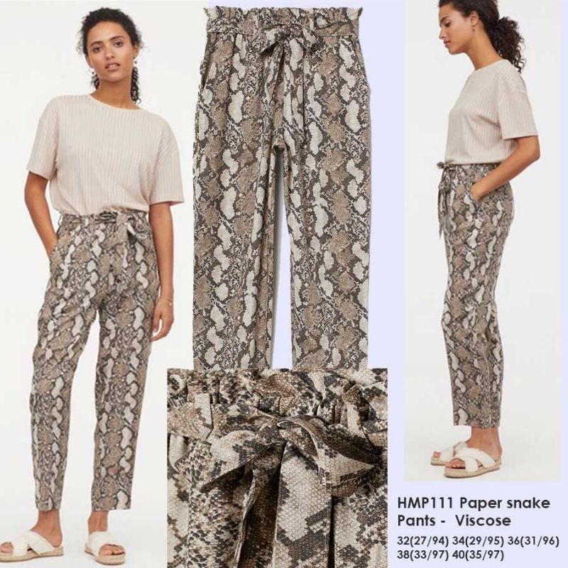 

HMP111 PAPER SNAKE PANTS