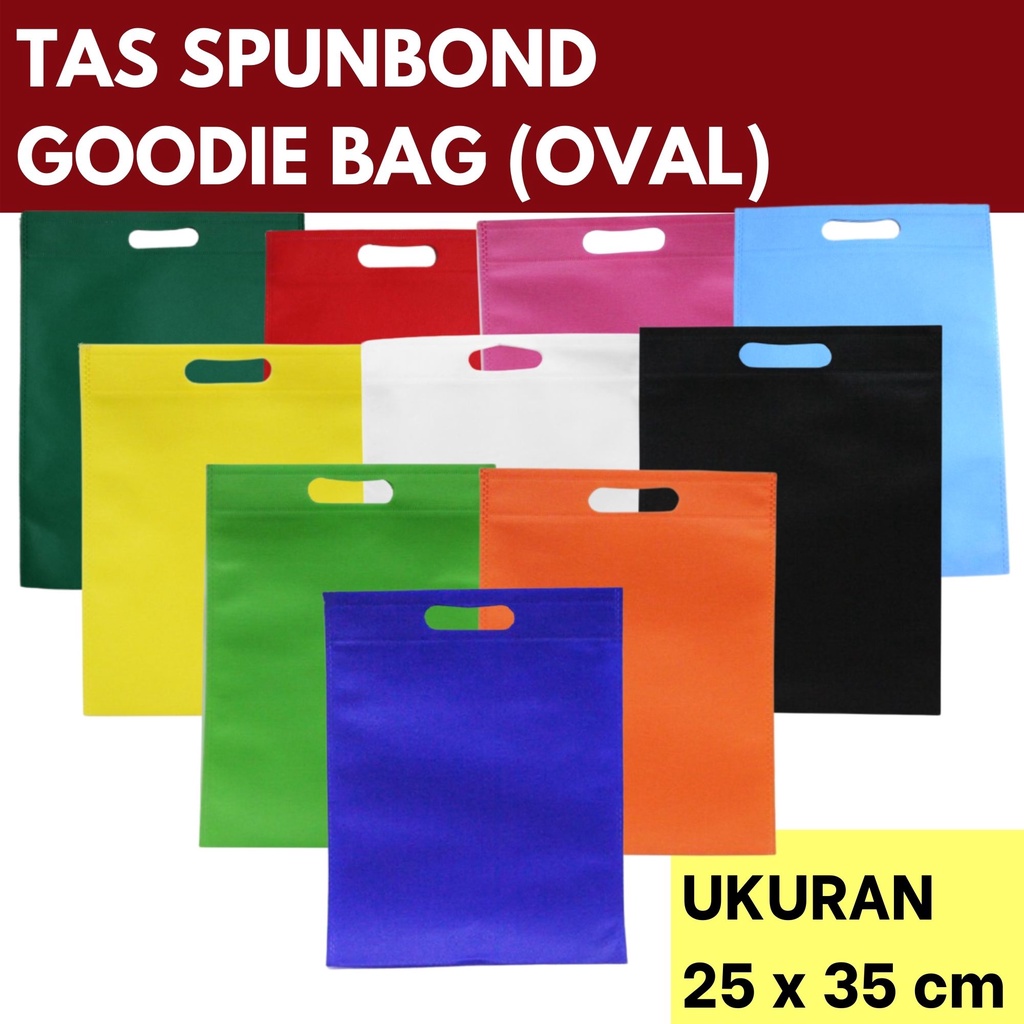 

TAS SPUNBOND OVAL 25X35 cm - GOODIE BAG POLOS - Tas Belanja/ Tas Ultah/ Tas Promosi/ Tas Reuni/ Tas Spunbond Sablon/ Tas Spunbond Custom/ Tas Goodiebag Sablon/ Tas Goodiebag Custom/ Tas Ramah Lingkungan/ Tas Press/ Tas Perusahaan/ Tas Partai Besar