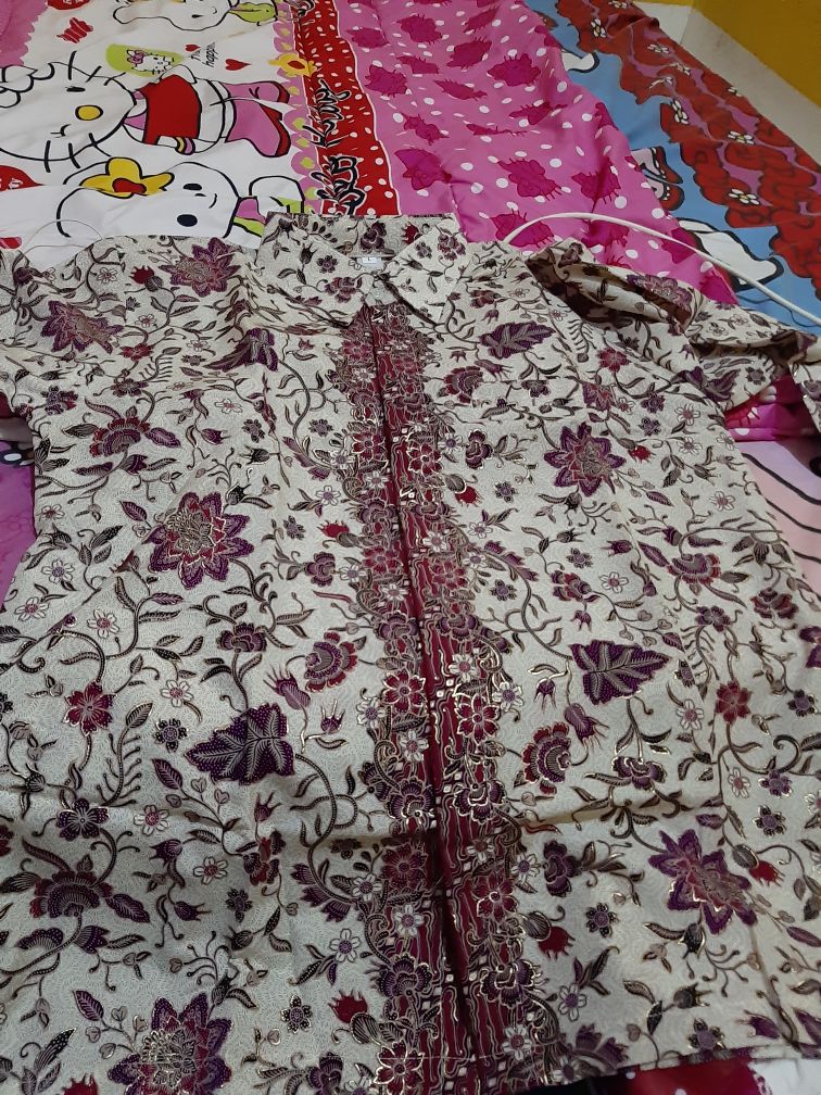 Lembayung.id / Kemeja Batik Lengan Panjang Tanjung Pink