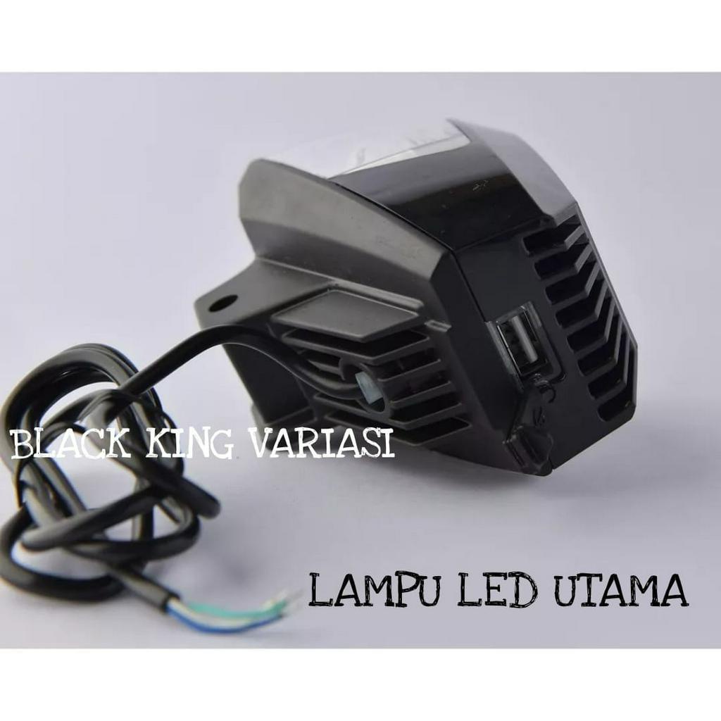 Lampu Utama Motor LED Rayton 40 Watt Ac Dc Lampu Depan Motor Led USB Universal Arus Ac-Dc E03B Lampu tembak Motor Sorot Led