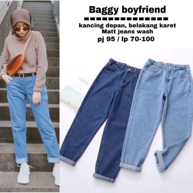  grosir  solo CELANA  BAGGY  JEANS BOYFRIEND JEANS SLETING 