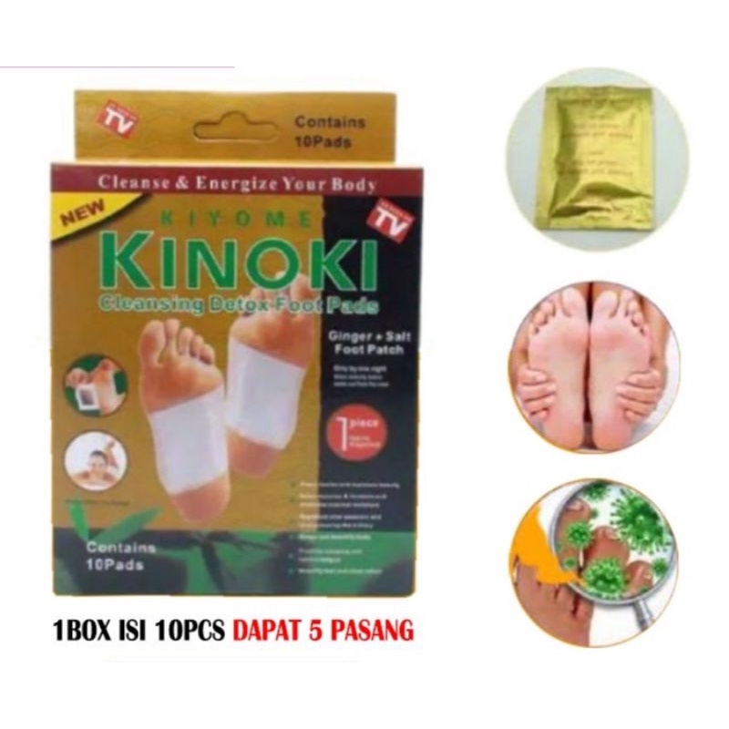 Koyo Herbal Kaki Kinoki Gold Detox 1 Box Isi 10 Pcs