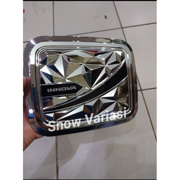 Tank cover innova 2013 2015  tutup bensin diamond chrome