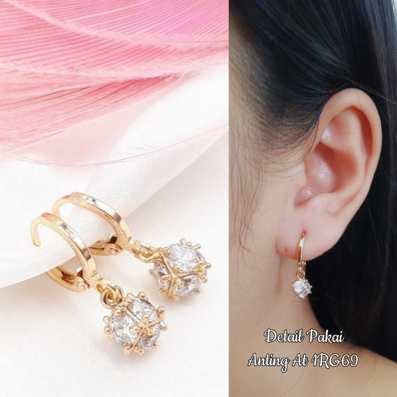 Anting Anti Karat Wanita Anting Premium Model Mirip Perhiasan Asli