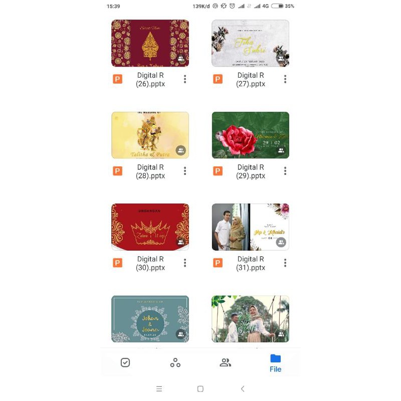 Template undangan pernikahan vidio digital