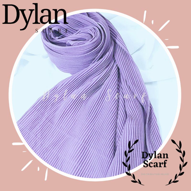 Jilbab Pashmina Plisket Ceruty Babydoll Premium Import-Soft Lilac