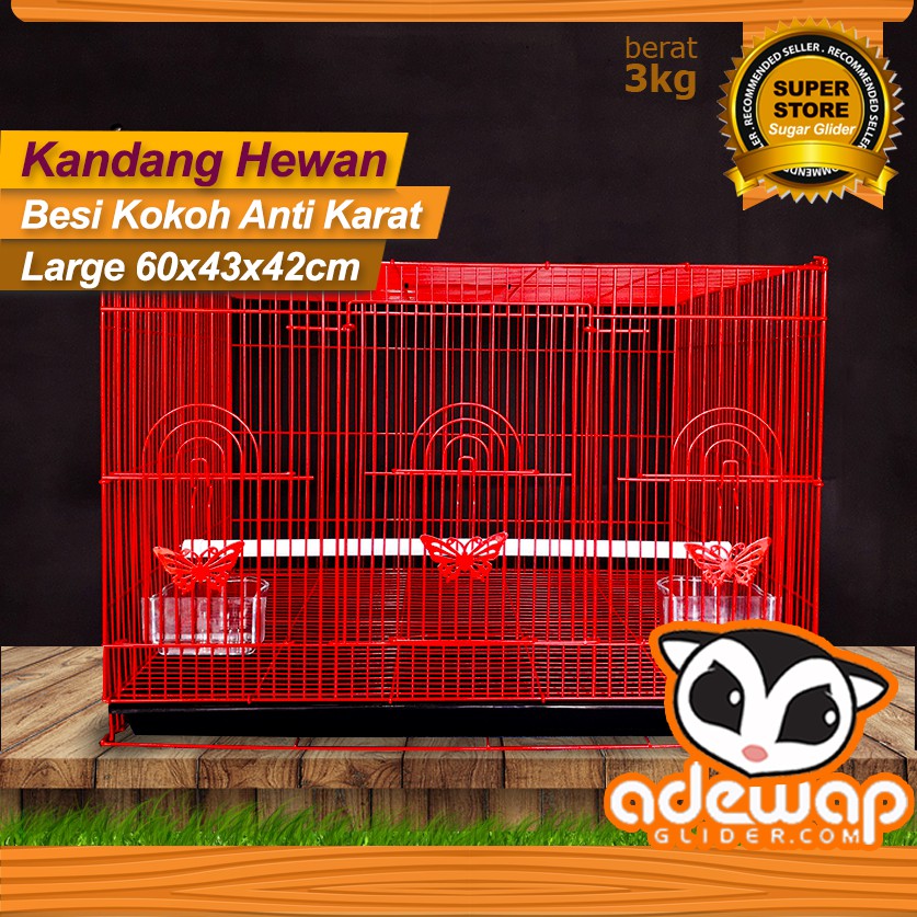 ADEWAP GLIDER Kandang Hewan Peliharaan Ukuran L Besar Sugar Glider Hamster Kucing Tupai Murah