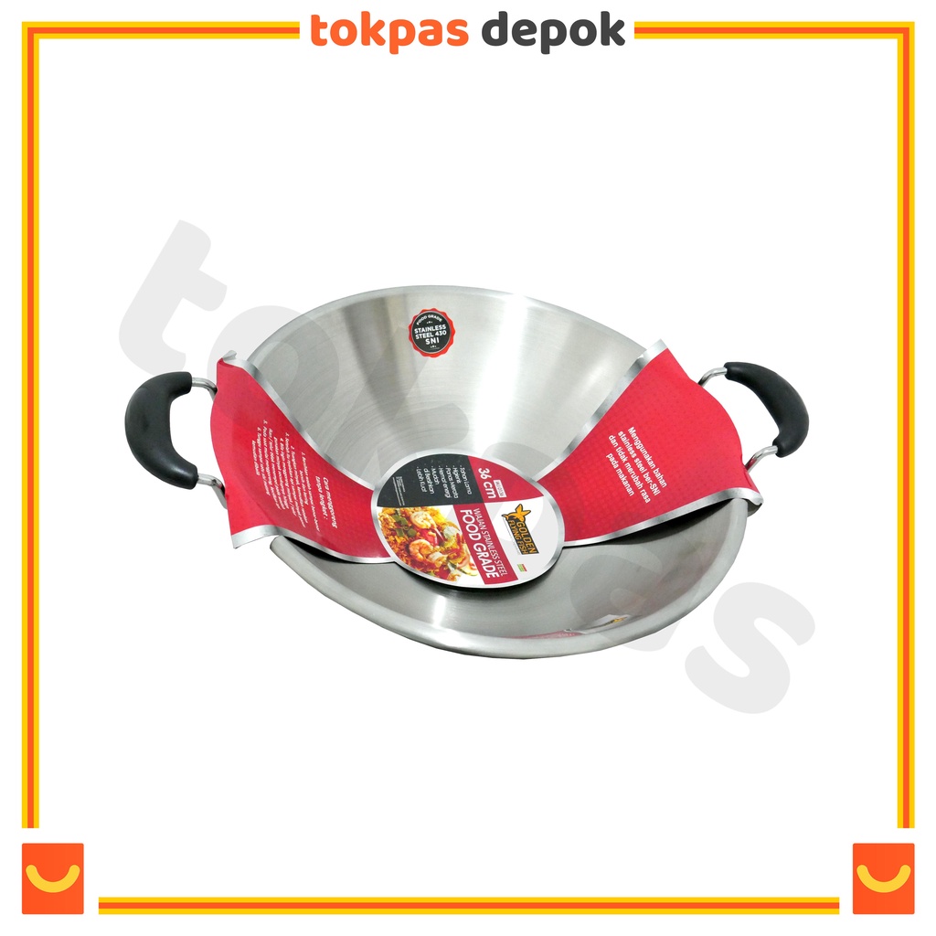 Wajan Stainless 36 cm WJ 0136 Golden Flying Fish GD-046-X