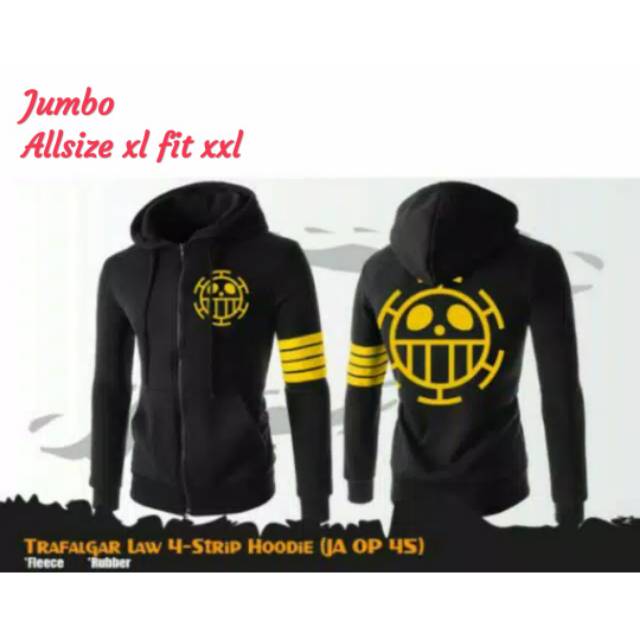 Jaket anime jumbo trafalgar law 4 strip