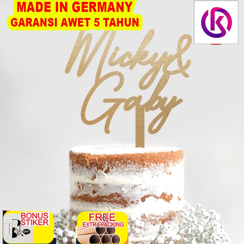 

Grosir Custom Cake Topper Couple Wedding Engagement Akrilik Topper Kue Bagus - 10cm