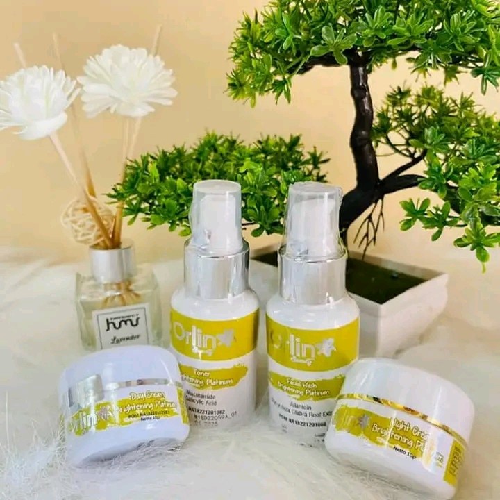 PAKET WHITENING PLATINUM ORLIN BEAUTY BPOM - KRIM PELICIN PEMUTIH WAJAH GLOWING AMAN BUMIL BUSUI