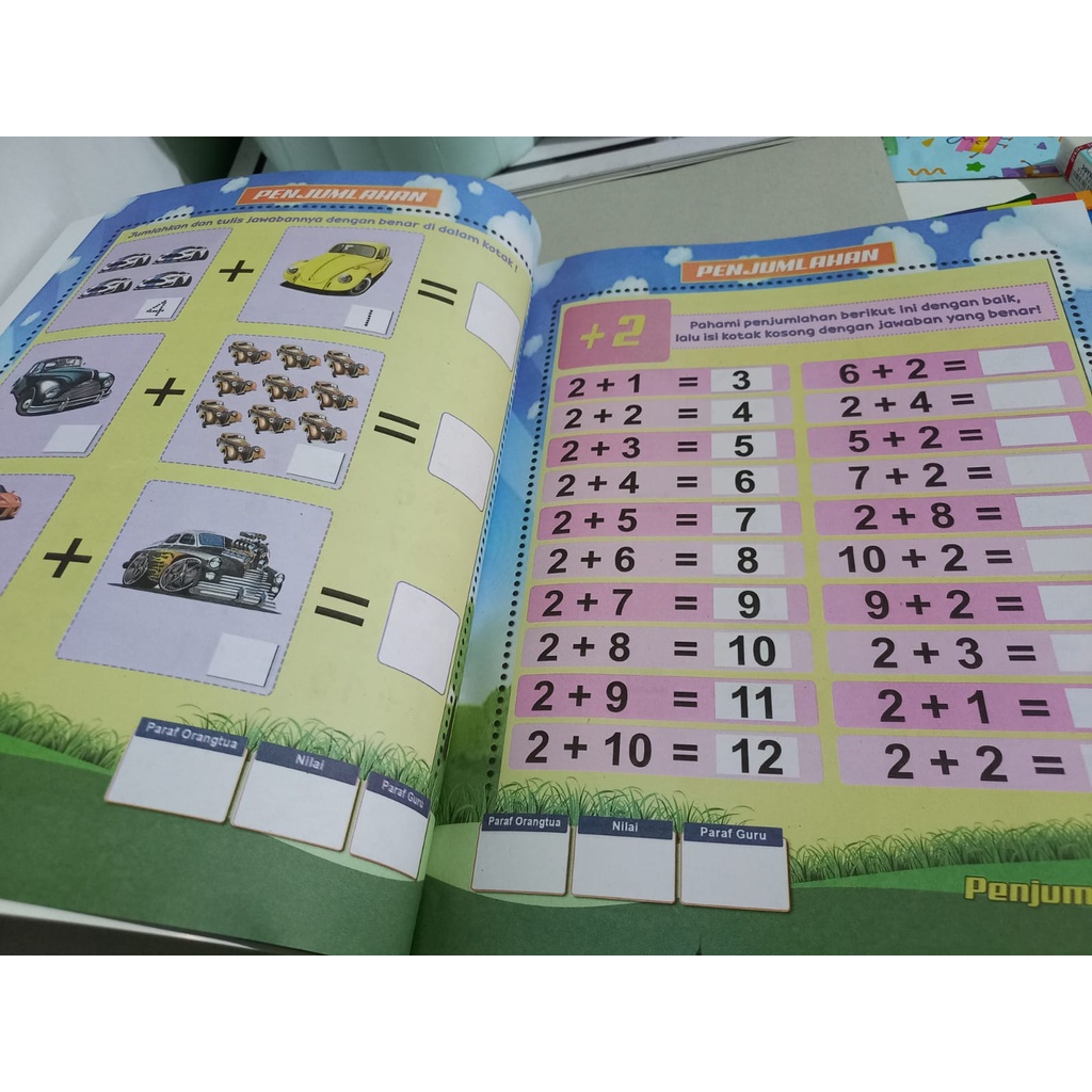 Lancar Behitung Penjumlahan - Buku Aktivitas Anak dilengkapi Jaritmatika Belajar Matematika TK PAUD (FULL COLOR)