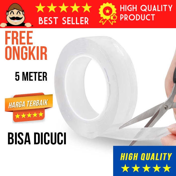 

DOBEL TIP BENING PEREKAT KUAT TANPA BEKAS WASHABLE DEKORASI RUMAH BISA DICUCI DOUBLE TAPE GANTUNGAN