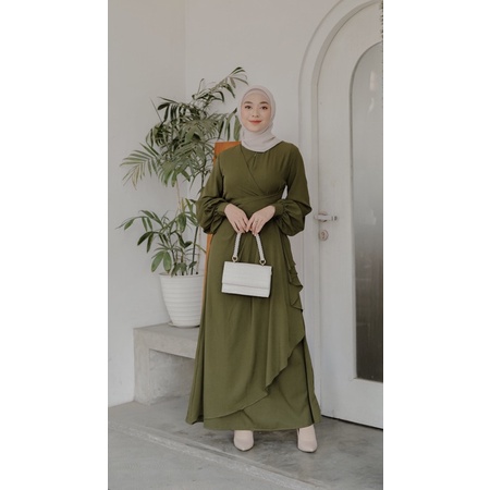 ADIBA - Rissa Dress/ Gamis Terbaru 2021 / Dress Muslim Kondangan Ada Size S M L XL-3