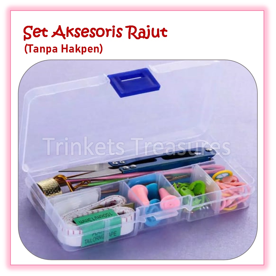 Jual Set Perlengkapan Rajut Lengkap Kotak Paket Box Case Knitting ...