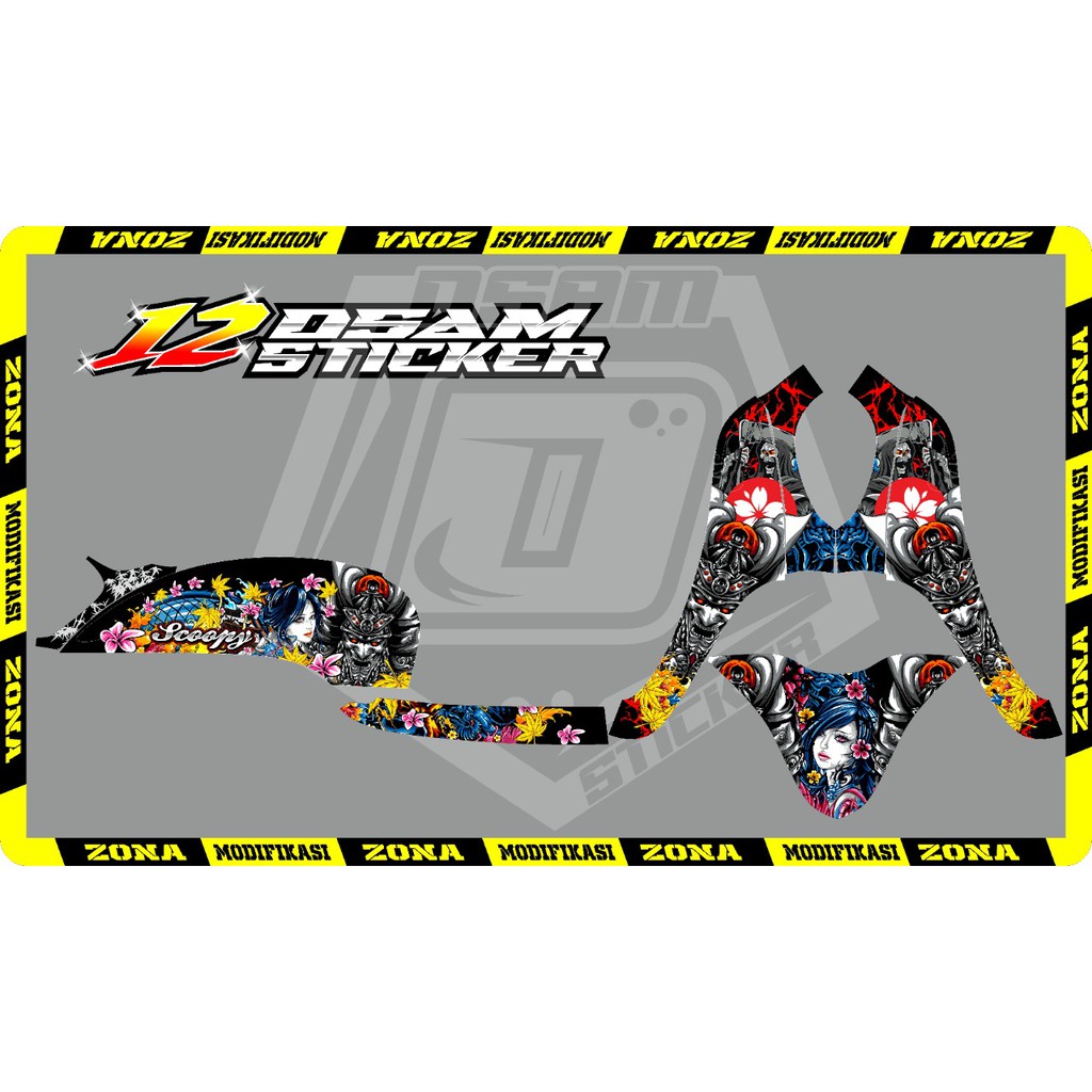 DECAL SCOOPY FI - DECAL SCOOPY FI JEPANGAN  - DECAL SCOOPY