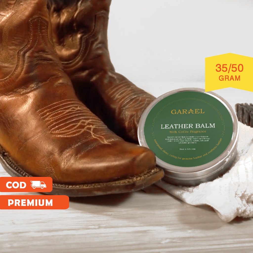 Garael Anti Jamur Sepatu Kulit / Leather Balm / Vanilla / Pelembab Sepatu kulit / Boots Tas kulit Dompet Sabuk / Kulit Asli dan Sintetis / Natural Aroma Vanila Original Asli Premium 30 Gram Termurah