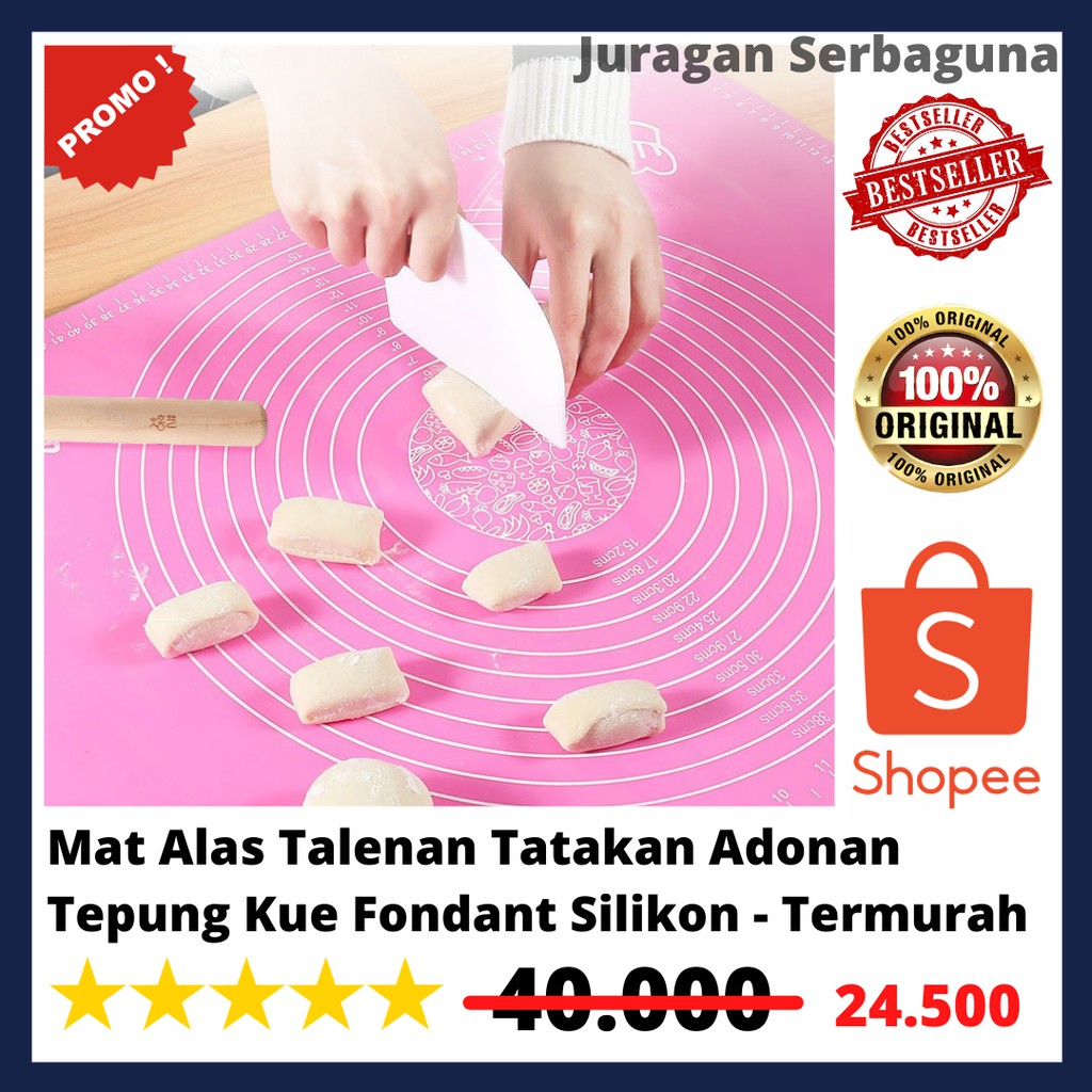 Mat Alas Talenan Tatakan Adonan Tepung Kue Fondant Silikon - Termurah