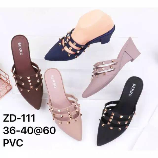 Jelly Shoes Wedges Lancip Stud