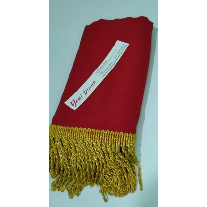Panjang 3Meter Selendang Tari /Sampur tari (Lebar 36cm)-Merah