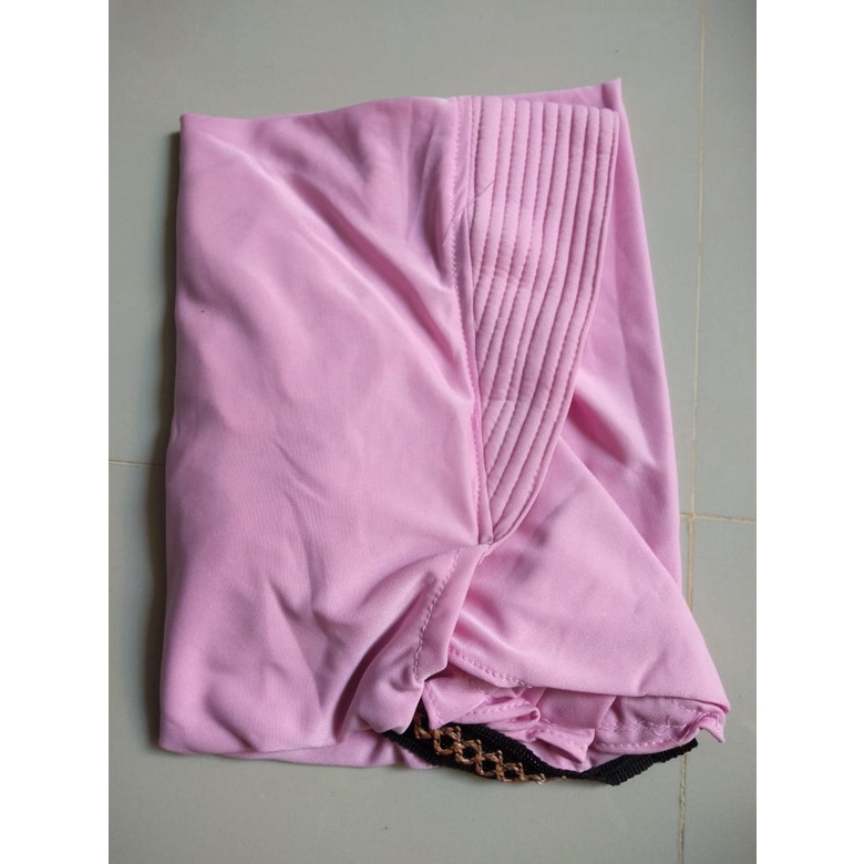 Bergo instan ZAHRA KIDS Hijab kekinian Jilbab terbaru 2021 Kerudung anak-anak syar'i-Pinki