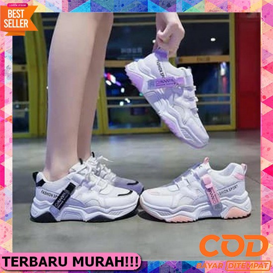 Sepatu Sneakers Keren Cantik Korean Style Trendy Senam Harian ​Aerobik Kondangan Zumba Platform Spat