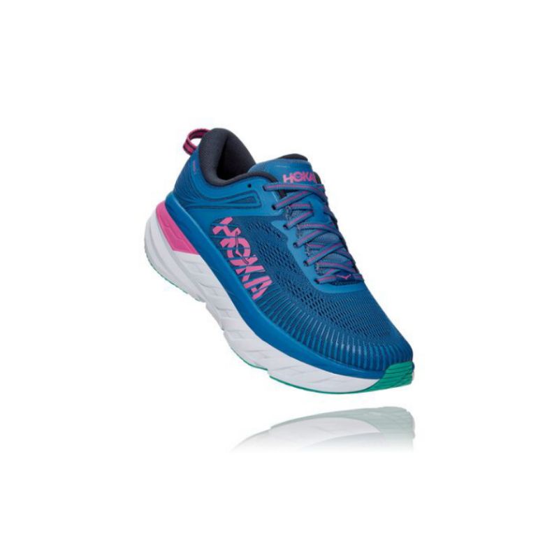 SEPATU LARI WANITA HOKA ONE ONE BONDI 7 VALLARTA BLUE ORIGINAL