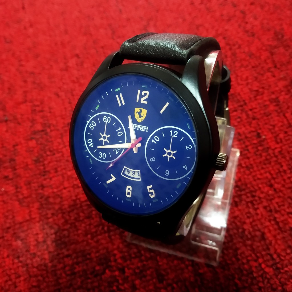 JAM TANGAN KULIT PRIA FERRARI BEST SELLER