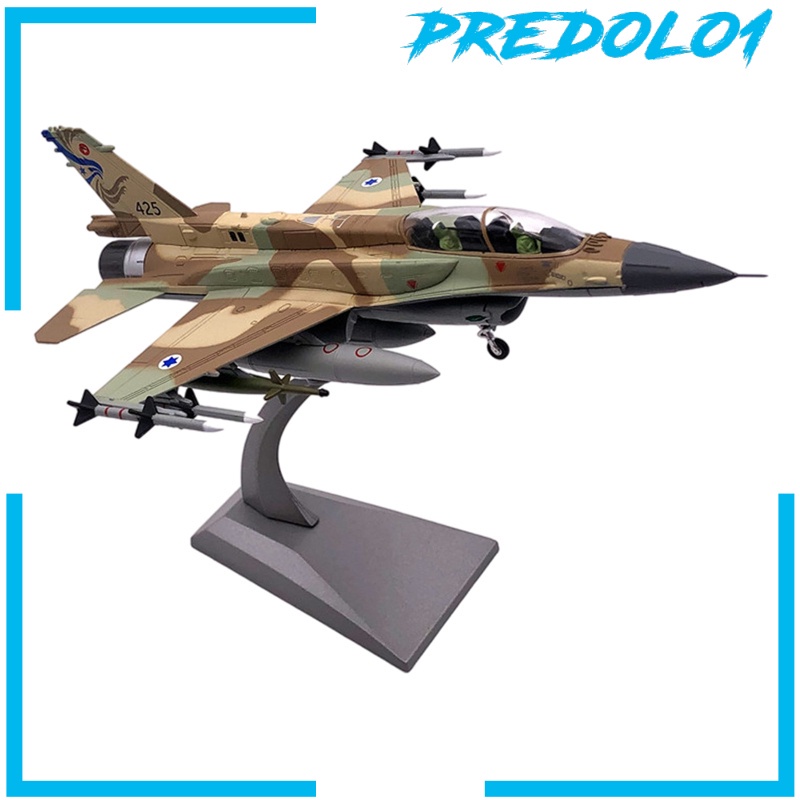 Predolo1 Mainan Simulasi Pesawat Tempur F-16I Skala 1: 72 Untuk Hadiah Ulang Tahun