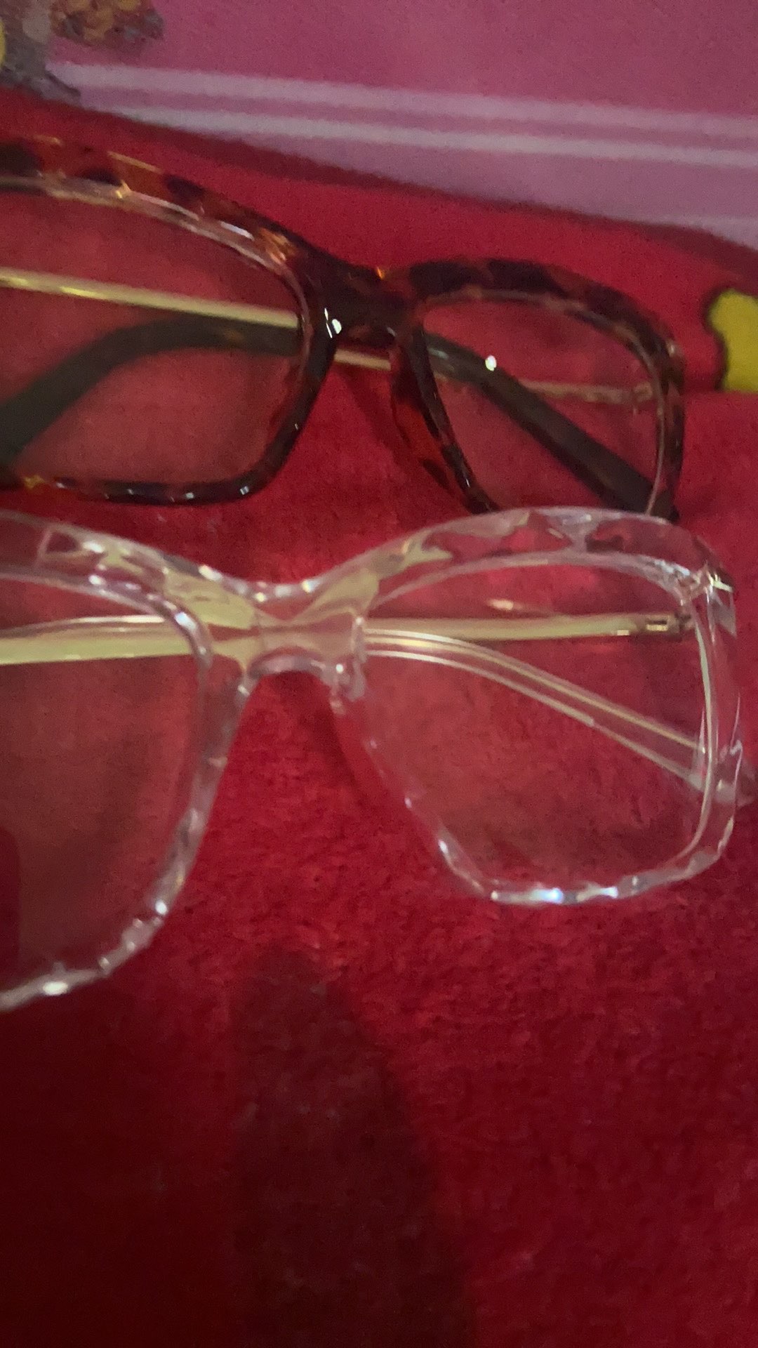 Kacamata Myopia Dengan Bingkai Persegi Model Transparan Untuk Komputer