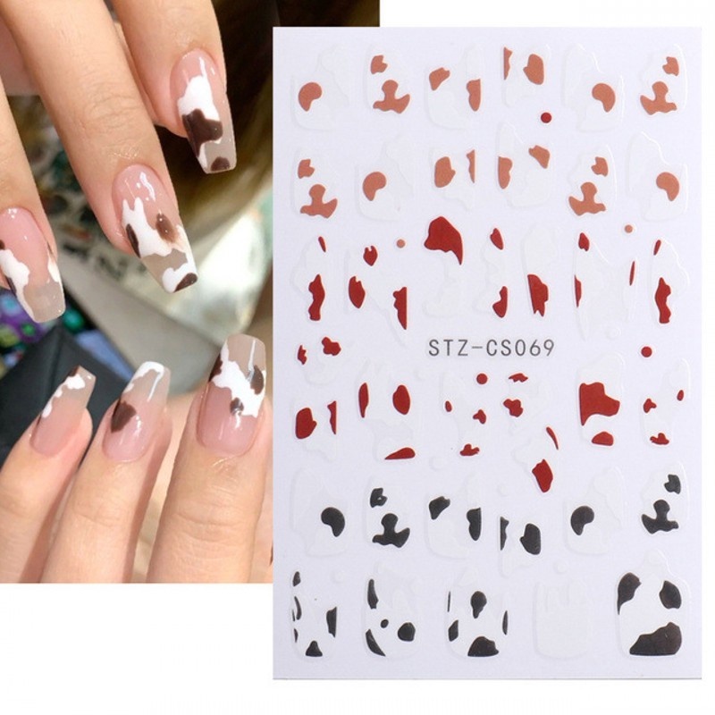 1 Lembar / Pak Stiker Kuku Foil Transfer Air Motif Geometri Asimetris 3d Untuk Nail Art / Manicure Diy