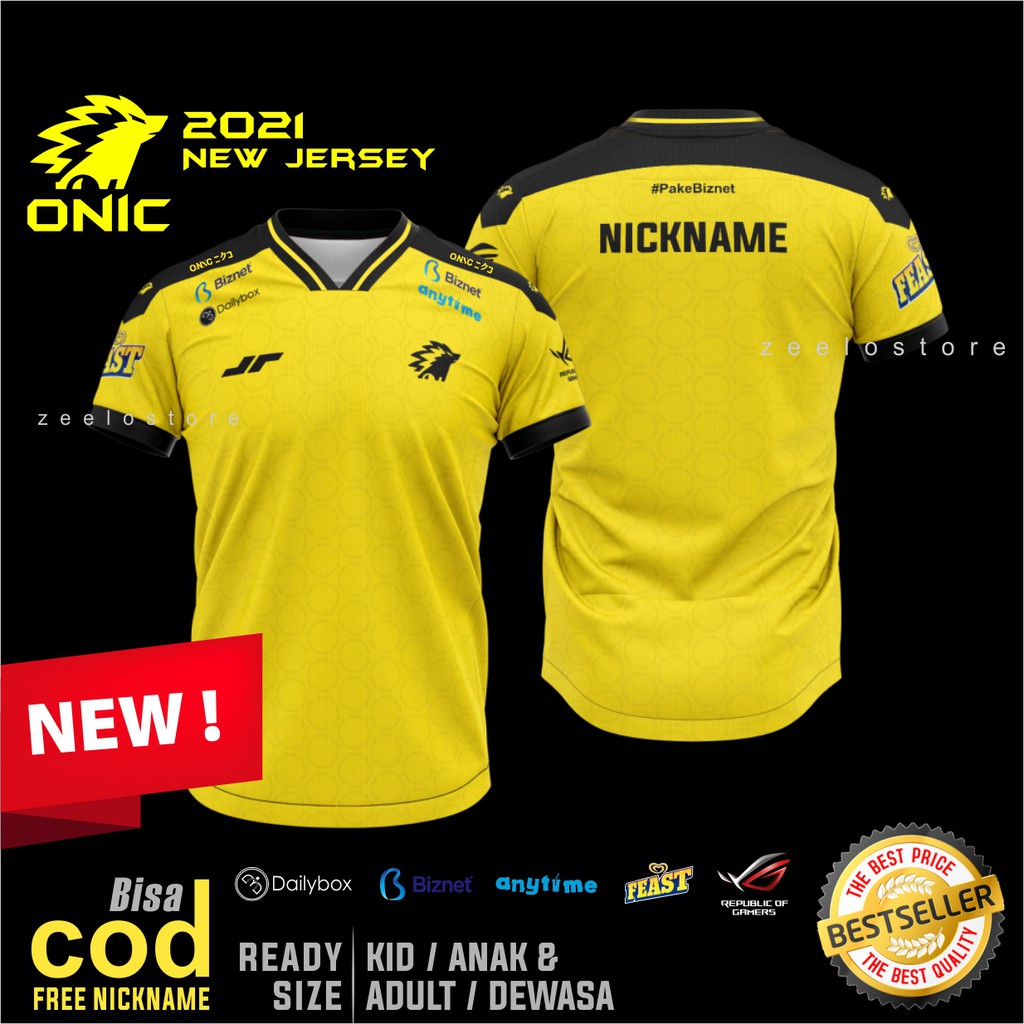 JERSEY ONIC MOBILE LEGEND 2021 DEWASA & ANAK