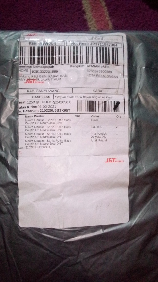 Maura Couple - Sania Ruffle Batik Couple Ori Ndoro Jowi Dnt