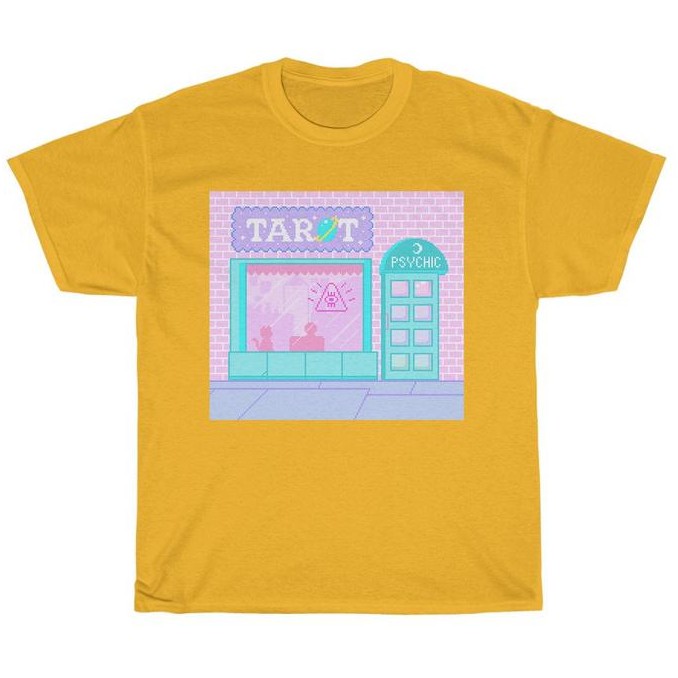 Tshirt Kawaii Aesthetic Tarot place Premium Cotton Combed 24s