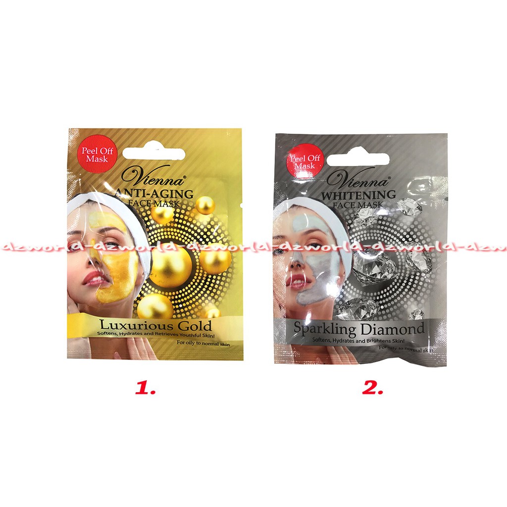 Vienna Anti Aging Face Aging Face Mask Masker Wajah Emas Perak hasil fermentasi mineral Gold