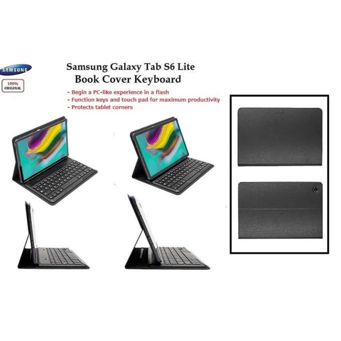 [Promo] Original Samsung Galaxy Bookcover Keyboard Tab S6 Lite Book Cover - Acc - Aksesoris - Hp Dan Tab - Handphone Dan Tablet